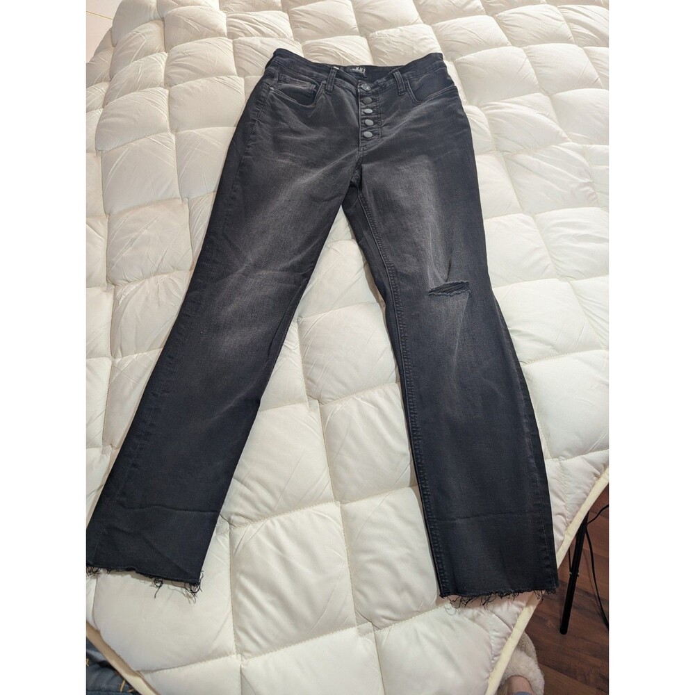 KUT FROM THE KLOTH Rachael Fab Ab Mom Jeans Size 2 Black High Rise Button Fly